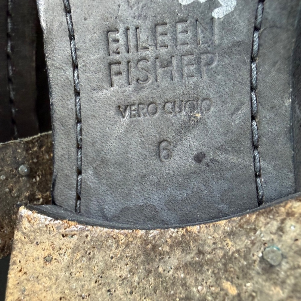 Eileen Fisher Grey Suede Slouchy Ankle Boots Vero Cuoio Made in Italy Size 6 - Picture 4 of 5